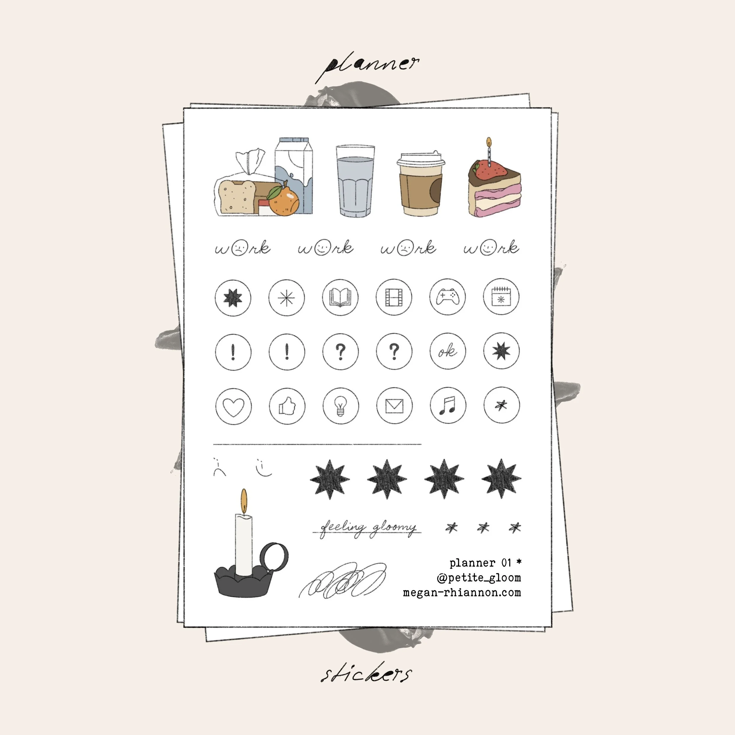 Digital: A6 Planner Stickers 🗓️ — megan rhiannon